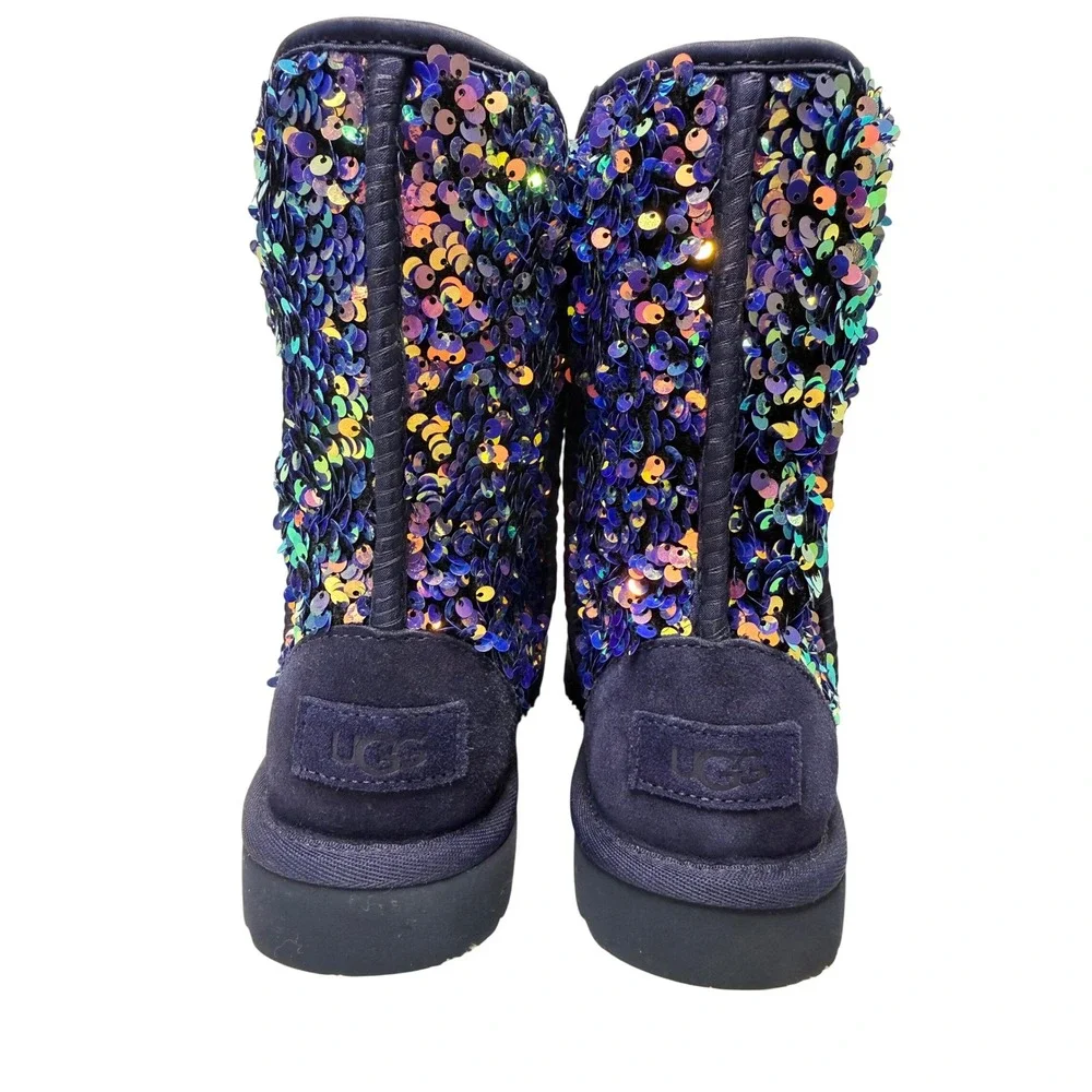 UGG Classic Stellar Sequin Boots - Blue - Picture 4 of 10